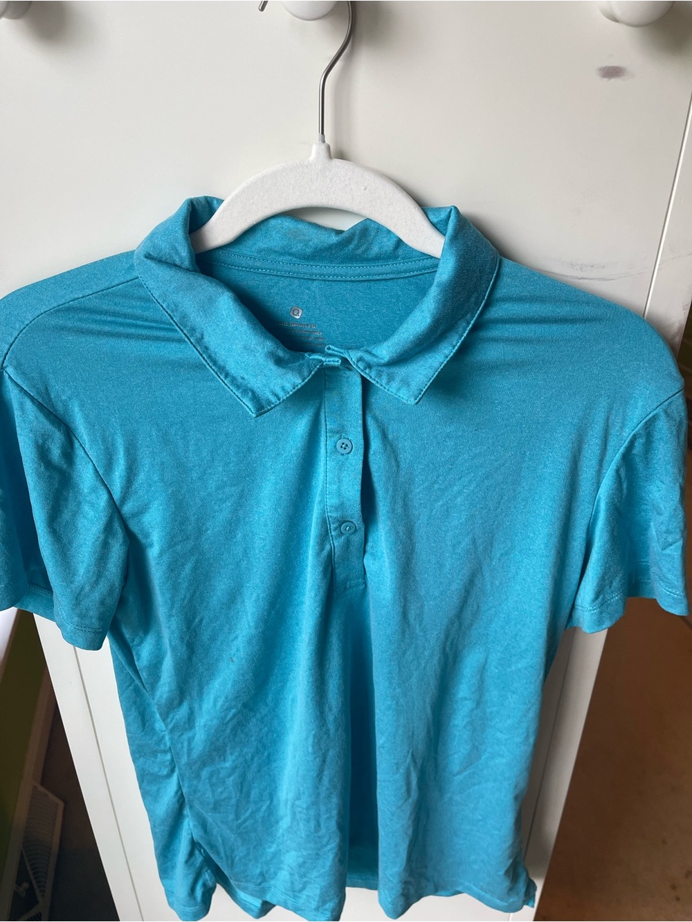 Short-Sleeve Turquoise Polo Shirt